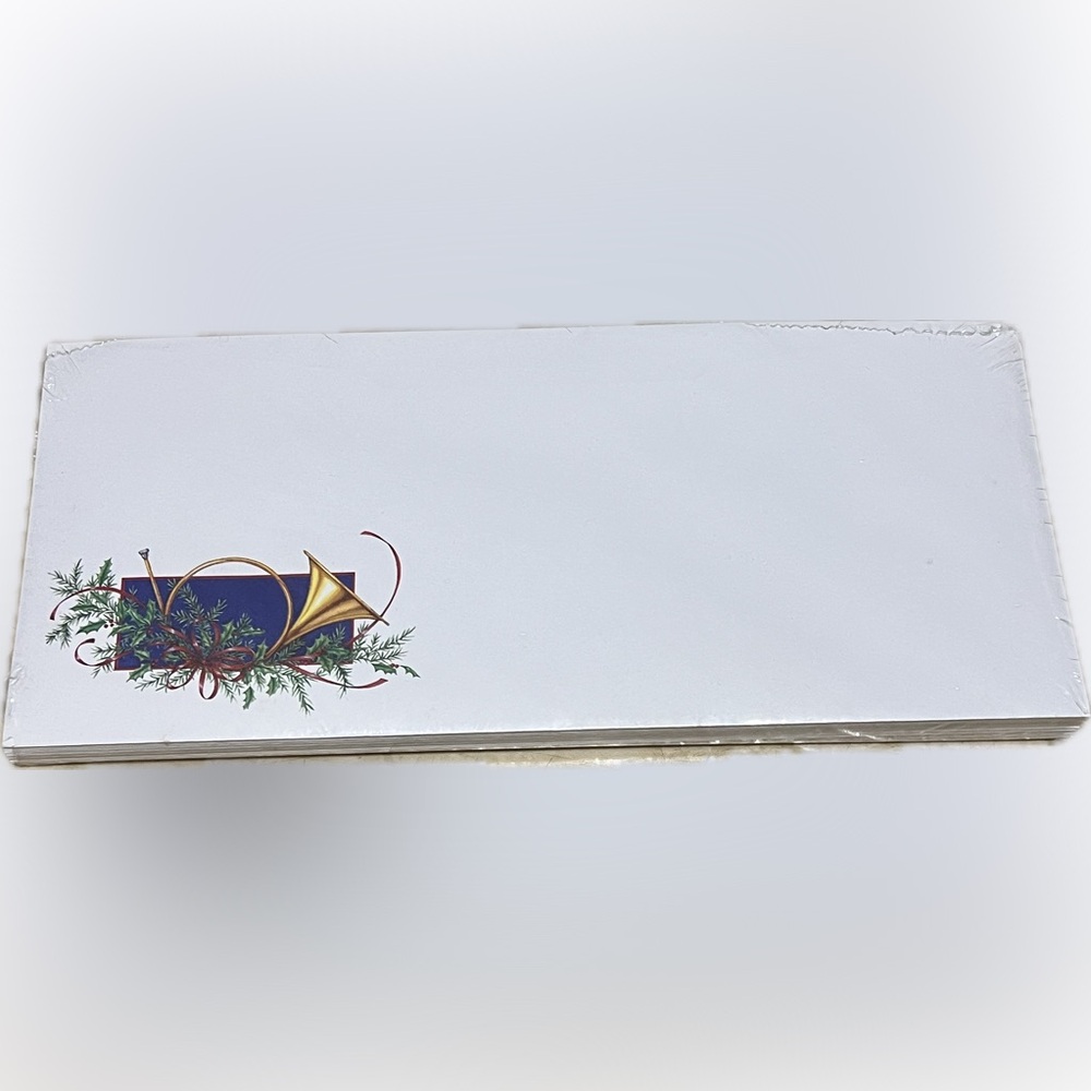 🍄New Floral French Horn Decorative Paper Envelope Christmas Holiday Stationery